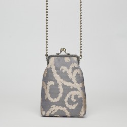 Bolso con boquilla metálica Seda Damasco