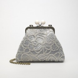 Bolso boquilla bolas Arañe gris