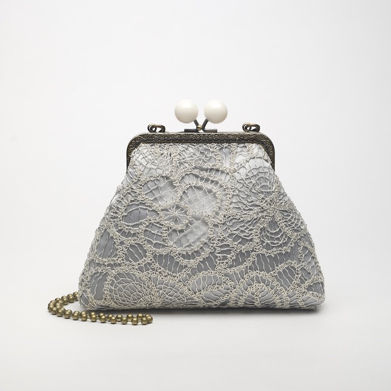 Bolso boquilla bolas Arañe gris